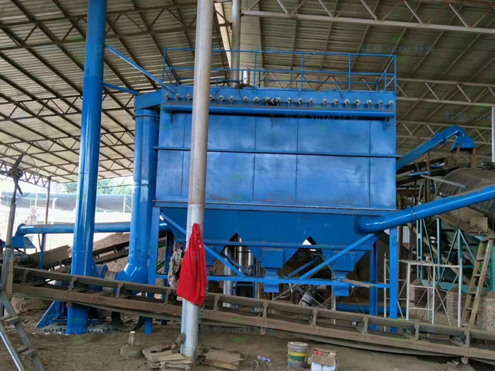 安徽明光市建材廠機制砂加工項目除塵器安裝完畢